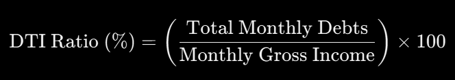 Debt-to-income ratio calculation